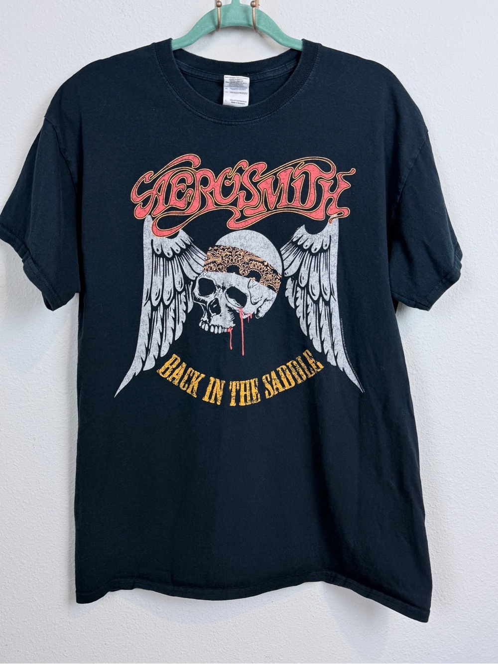 Aerosmith 'Back in the Saddle' Black Graphic Tee L